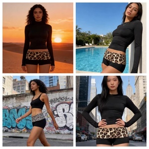 Shorts de sport décontractés style streetwear américain pour femme, imprimé lettres, effet push-up, sexy, moulant, yoga, forme de fesses de <span class=keywords><strong>pêche</strong></span>, 5 couleurs - Product Image 6