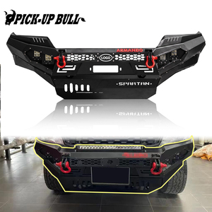 Parachoques Delantero Armando para Hilux <span class=keywords><strong>Vigo</strong></span> 2005-2015, Resistente, de Acero, Preparado para Cabrestante, 4x4 Todoterreno con Soporte para Luz LED - Product Image 1