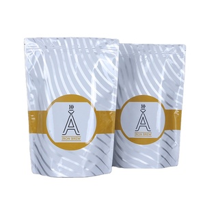 Wholesale custom printed food grade pla doypack aluminum foil plastic zipper ziplock zipper packaging packing bags with logo