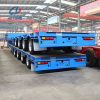 Semi-remorque porte-conteneurs à plateau plat personnalisée de 20 pieds ou 40 pieds avec parois latérales amovibles pour la logistique de fret multi-usages