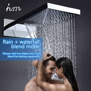 Moderne 3 fonction <span class=keywords><strong>cascade</strong></span> et ensemble de douche de pluie de douche avec douche à haut débit inverseur - Product Image 1