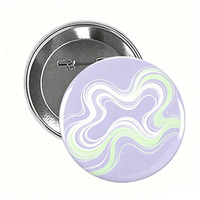 Badge promotionnel personnalisé en métal vierge avec design de dessin animé, en fer blanc, pour la vente en gros