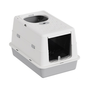 Cat Litter <b>Box</b> Extra <b>Large</b> Closed Top Mount <b>Plastic</b> Metal Base For Adult Cats 60x40x38cm - Product Image 4