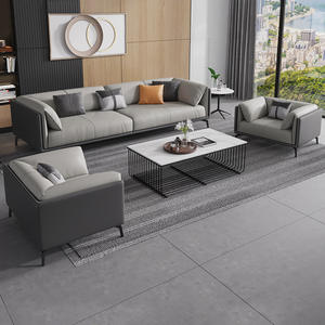 Sofá de Oficina de Cuero PU con Esponja de Alta Densidad, Resistente, para Recepción y Sala de Reuniones - Product Image 1