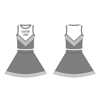 Uniforme de pom-pom girl sexy à logo personnalisé pour l'école pour femmes