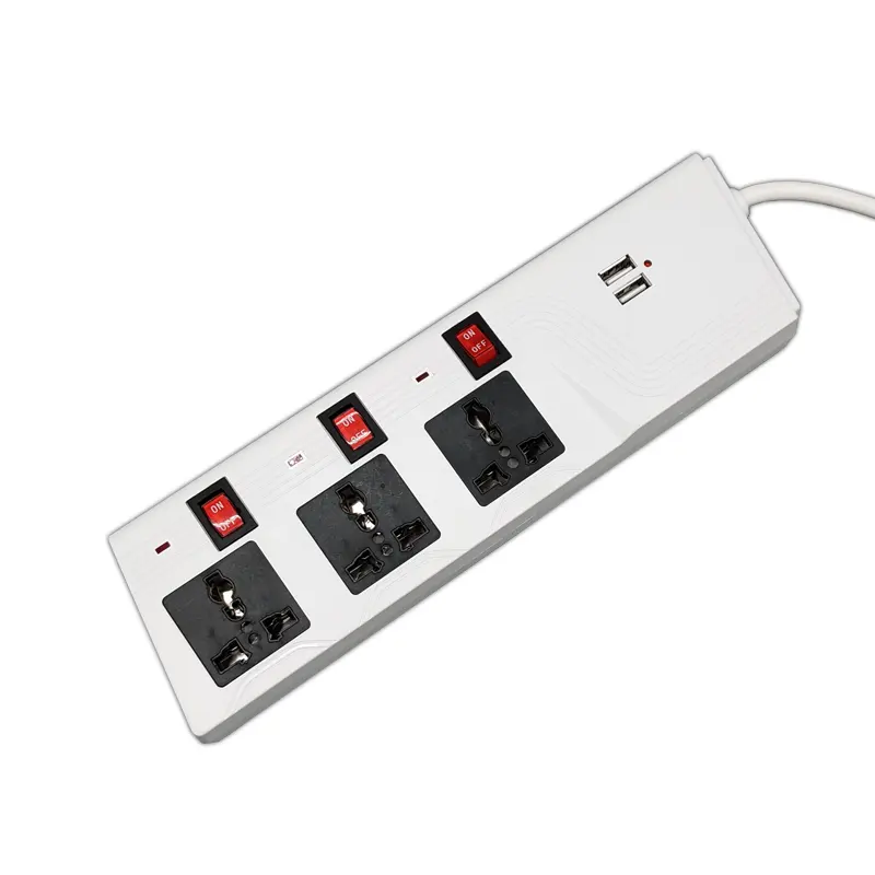 Tomada elétrica do chumbo da tira da alimentação do reino unido multi plug & cabo soquete da extensão com portas usb