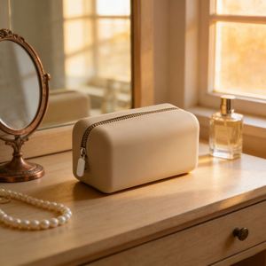Sac de toilette en silicone écologique portable grande capacité avec tirette lisse pour la décoration intérieure - Product Image 3
