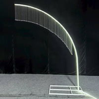 Support de décoration de mariage moderne avec perles lumineuses pour arche de mariage, entrée d'événement, toile de fond de fête et décoration événementielle