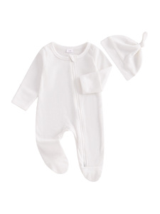 Conjunto <span class=keywords><strong>de</strong></span> Mameluco <span class=keywords><strong>de</strong></span> Bebé <span class=keywords><strong>de</strong></span> Tela Suave Tipo Waffle con Gorro <span class=keywords><strong>a</strong></span> Juego y Cremallera, Traje <span class=keywords><strong>de</strong></span> Dormir y Juego para Bebés <span class=keywords><strong>de</strong></span> <span class=keywords><strong>0</strong></span> <span class=keywords><strong>a</strong></span> 12 <span class=keywords><strong>Meses</strong></span> - Product Image 5