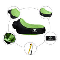 Chaise Longue Gonflable de Plage, Lit de Camping, Canapé Gonflable, Hamac, Oreiller, Étanche, Anti-Fuite d'Air, 210T, Portable pour l'Extérieur