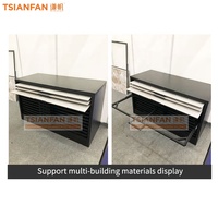 Meuble de rangement horizontal multi-niveaux à tiroirs pour carreaux, structure compacte, grande capacité, présentoir coulissant pour granit et quartz