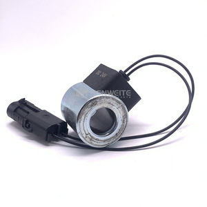 คอยล์วาล์วโซลินอยด์แบบหมุน Senwitt Pilot 12V 24V สำหรับอะไหล่รถขุด Yc60 65 85 135 235 8 Sany - Product Image 2