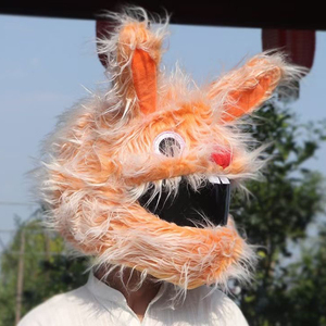 Fábrica 60 estilos Crazy Funny Cartoon <span class=keywords><strong>evil</strong></span> Rabbit casco cubierta antipolvo tapa instalar casco de motocicleta - Product Image 5