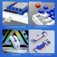 TF610 Gaming Keyboard Mouse Set Wired USB 3600 DPI Illuminated Backlit 98 Keys Ergonomic Design in Stock