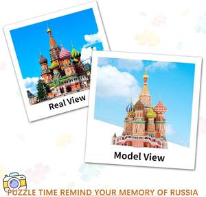 Puzzle 3D en matériau EVA, modèle architectural de la cathédrale de l'Ascension de <span class=keywords><strong>Basile</strong></span>, modèle architectural de renommée mondiale, jouets éducatifs, jouets de bricolage pour enfants, marque QY - Product Image 2