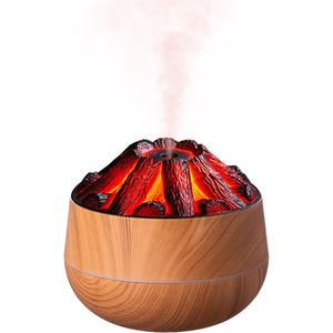Humidificateur à charbon de bois 300 ml, mini diffuseur d'arômes volcan flamboyant, humidificateur d'huiles essentielles domestique avec garantie d'un an - Product Image 1