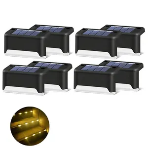 Solar Post Cap Lampu Luar Ruangan Super Terang Lampu Dek 4X4 5X5 6X6 Hitam Pagar Cahaya Lampu Pos untuk Halaman Beranda Dock