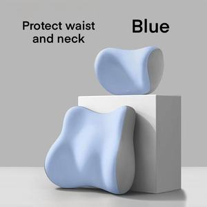 2025 New Universal Car Lumbar <b>Support</b> <b>Back</b> and Neck Pillow Set Memory Foam Ergonomic Design All Season Use High Quality - Product Image 3