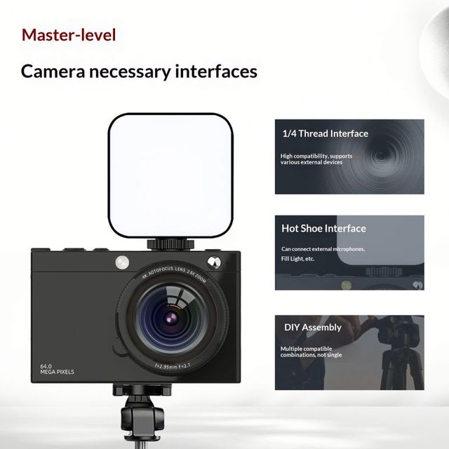 D7 HD CCD Digital Camera Beauty Selfie Retro 64 Million WiFi SD Card Lithium Battery 2-3" Screen Video Student Camera
