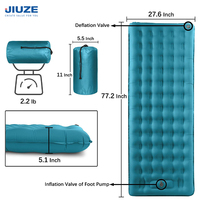 Matelas gonflable de camping pliable d'extérieur avec pompe intégrée Matelas gonflable de plage de pique-nique Matelas gonflable auto-gonflant