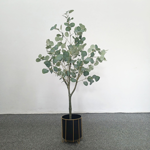 Simulazione eucalipto albero succulento vaso per interni bionico verde pianta decorazione per soggiorno pianta artificiale-149 - Product Image 3