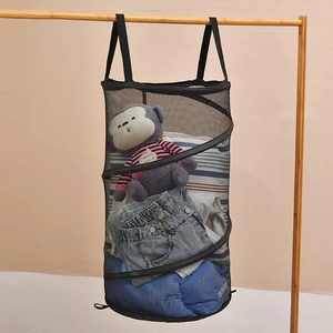 Wholesale Large Mesh Frame <b>Bucket</b> <b>Folding</b> Dirty Laundry Sorting Basket Organizer Storage for Yarn Home Clothing - Product Image 4