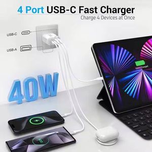40w fast charging travel <b>adapter</b> 2a+2c mobile phone wall charger us eu uk <b>plug</b> 4 in 1 usb type c charger <b>adapter</b> - Product Image 4