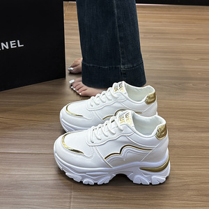 Nuevas Zapatillas Deportivas Casuales con Plataforma para Mujer, Tendencia de Moda, Transpirables, con Cordones, para Aumentar la Estatura, Venta al Por Mayor - Product Image 4