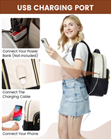 Sacs à dos matelassés LOVEVOOK avec poche pour ordinateur, imperméables, pour hommes et femmes, pour le sport, les voyages, l'école, pour ordinateurs portables de 15,6 pouces et 17 pouces