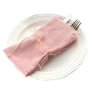 Serviettes en <span class=keywords><strong>coton</strong></span> vert sauge à franges, serviettes <span class=keywords><strong>de</strong></span> table carrées en <span class=keywords><strong>gaze</strong></span> texturée pour la maison, les mariages, les fêtes, décoration <span class=keywords><strong>de</strong></span> table occidentale raffinée - Product Image 6