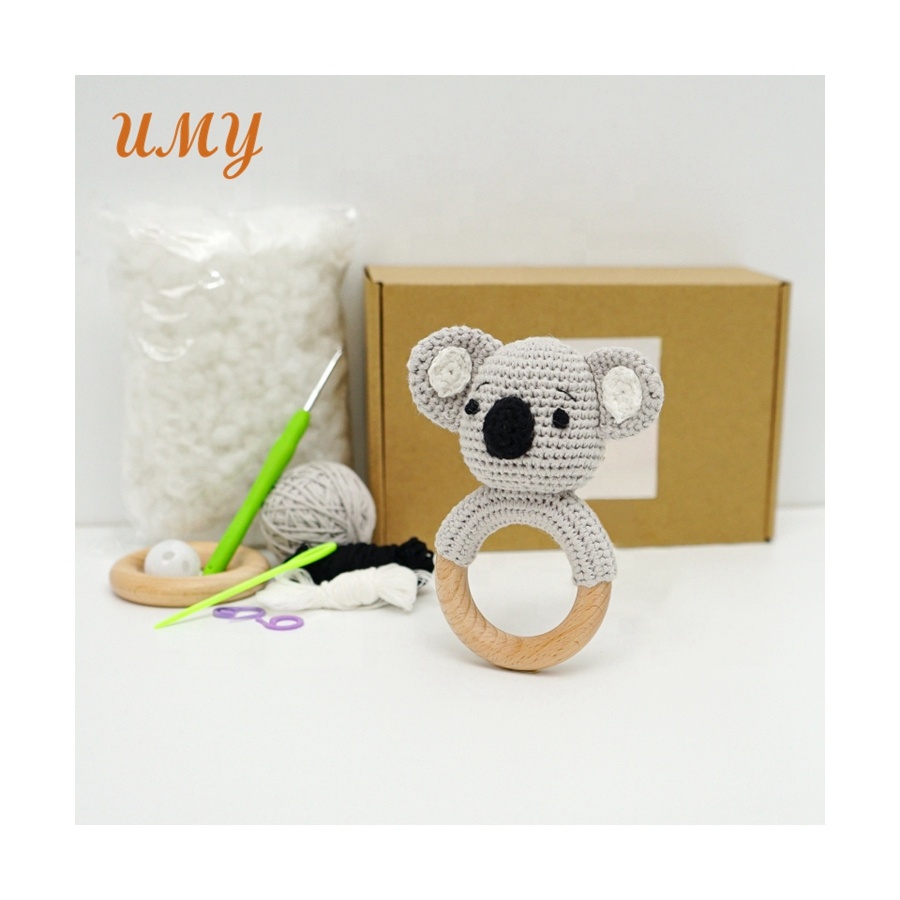 Детские стартовые крючки, наборы для начинающих, игрушки «сделай сам», амигуруми, детский подарок, погремушка, Прорезыватель для коала, вязаный Набор для начинающих