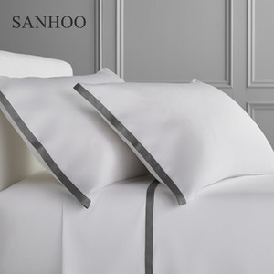 SANHOO Housse de Couette Luxe Rayée en Coton Épais 400 Fils, Ensemble de Literie Douillet et Chaud - Product Image 2