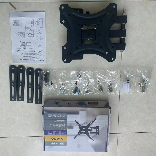 X-400 Factory Supplier TV Mounts & Carts Steel Wall Stand Holder Bracket for LED TVs 32-55'' Swivel TV Wall Mount Boxes Packing
