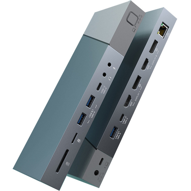 16 Ports Multifunctional Displaylink Monitor Extender USB 3.1 Gen 2 Dual 4K 60HZ 10Gbps PD 60W USB Hubs Desktop Docking Station