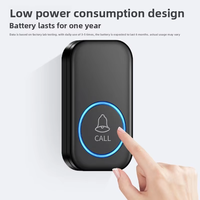 Timbre Inalámbrico de Largo Alcance 110dB, LED Azul Intermitente y Modo Silencioso para Personas Mayores y Personas con Discapacidad Auditiva, Resistente al Agua, Control Remoto para Hogar y Oficina