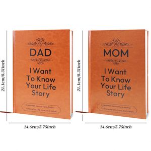 Diario in Pelle Personalizzato 'Dad'<span class=keywords><strong>s</strong></span> Tell Me Your Story Mom' per il Patrimonio Familiare, 100 Fogli, Copertina Rigida, Formato A5 - Product Image 2