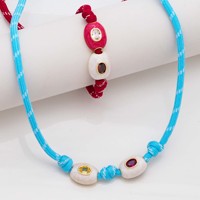 Perles émaillées tendance à grand trou HP354 2026, breloques ovales avec centre en CZ pour la fabrication de bracelets et colliers DIY, fournitures de bijoux en gros