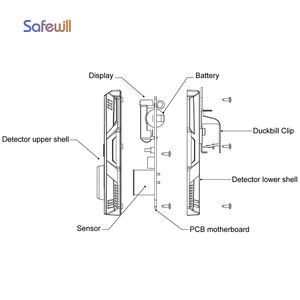 Detector de gas de sulfuro de hidrógeno de succión de bomba inalámbrica Safewill 20D Certificado ATEX Rango de 0-100 PPM Uso industrial Compatible con OEM - Product Image 5
