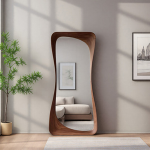 Specchio <span class=keywords><strong>da</strong></span> Terra Irregolare per Ingresso e Soggiorno Contemporaneo, Specchio Decorativo Moderno in Legno per Uso Domestico - Product Image 2