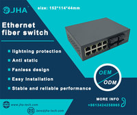 Switch de Red OEM/ODM de 4, 6, 8 y 16 Puertos, Switch Ethernet de Fibra de 100/1000M, Gigabit POE con 2 Puertos RJ45 de Enlace Ascendente