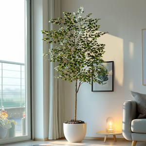 <span class=keywords><strong>Plante</strong></span> artificielle <span class=keywords><strong>en</strong></span> <span class=keywords><strong>pot</strong></span> Banyan Tree, intérieur/extérieur, 6 pieds de haut, herbe verte jaune, palmier, décoration de maison et de bureau, grande verdure - Product Image 5