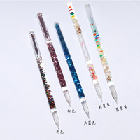 Stylo plume en verre artisanal de style varié, tous types, beau et transparent, en verre borosilicate de haute qualité, cristal vintage