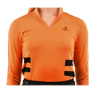 Abbigliamento da golf da <span class=keywords><strong>donna</strong></span> con scollo a V all'ingrosso <span class=keywords><strong>camicia</strong></span> da golf di colore <span class=keywords><strong>arancione</strong></span> abbigliamento sportivo da <span class=keywords><strong>donna</strong></span> polo a maniche lunghe - Product Image 3