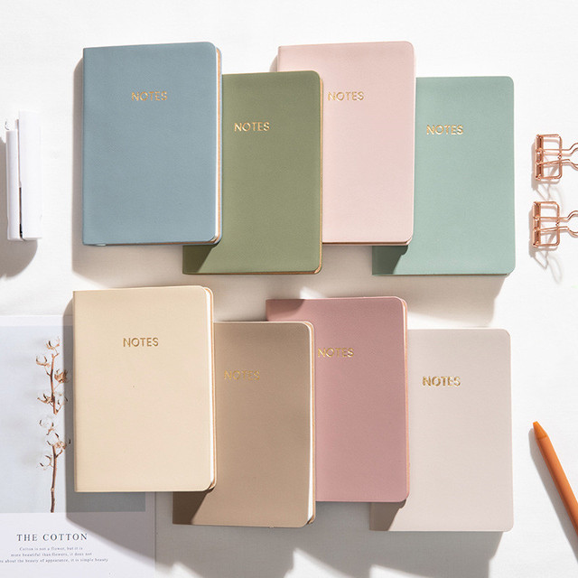 Wholesale A6 Size Kawaii Cute School Planners Journal Mini Custom Logo Pu Leather Diary Notebook