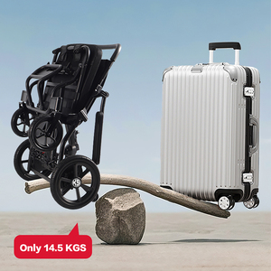 KSM-605Pro 14.5kg 6A 10AH Lithium Battery Aluminum Portable Lightweight Foldable Electric Wheelchair <b>Folding</b> Power Wheelchair - Product Image 5