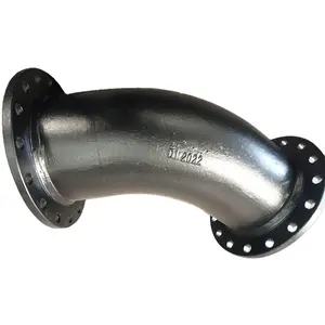 Ductile Iron Flange ISO2531 EN545 EN598 Ductile Iron Pipe Fitting Double Flange 90 Deg Bend