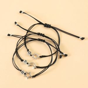 3Pcs/set Bohemian Simple Handmade Knitting Sun Moon Adjustable Luminous Charm Bracelet Lovers <b>Best</b> <b>Friend</b> BFF Gift Gold/Silver - Product Image 6