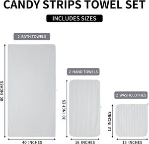 Lot de 6 grandes serviettes de bain en microfibre ultra douces, très absorbantes, écologiques, séchage rapide, de luxe, pour hôtel, spa, salle de sport, maison - Product Image 6