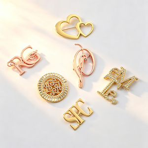 Metal <b>Name</b> <b>Plate</b> Zinc Alloy Silver Plated for Jeans & Denim Custom and Wholesale for Clothing Accessories Supplies - Product Image 2