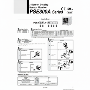 Monitor de sensor digital SMC Pneumatics, monitor de presión de PSE300A-LB - Product Image 1